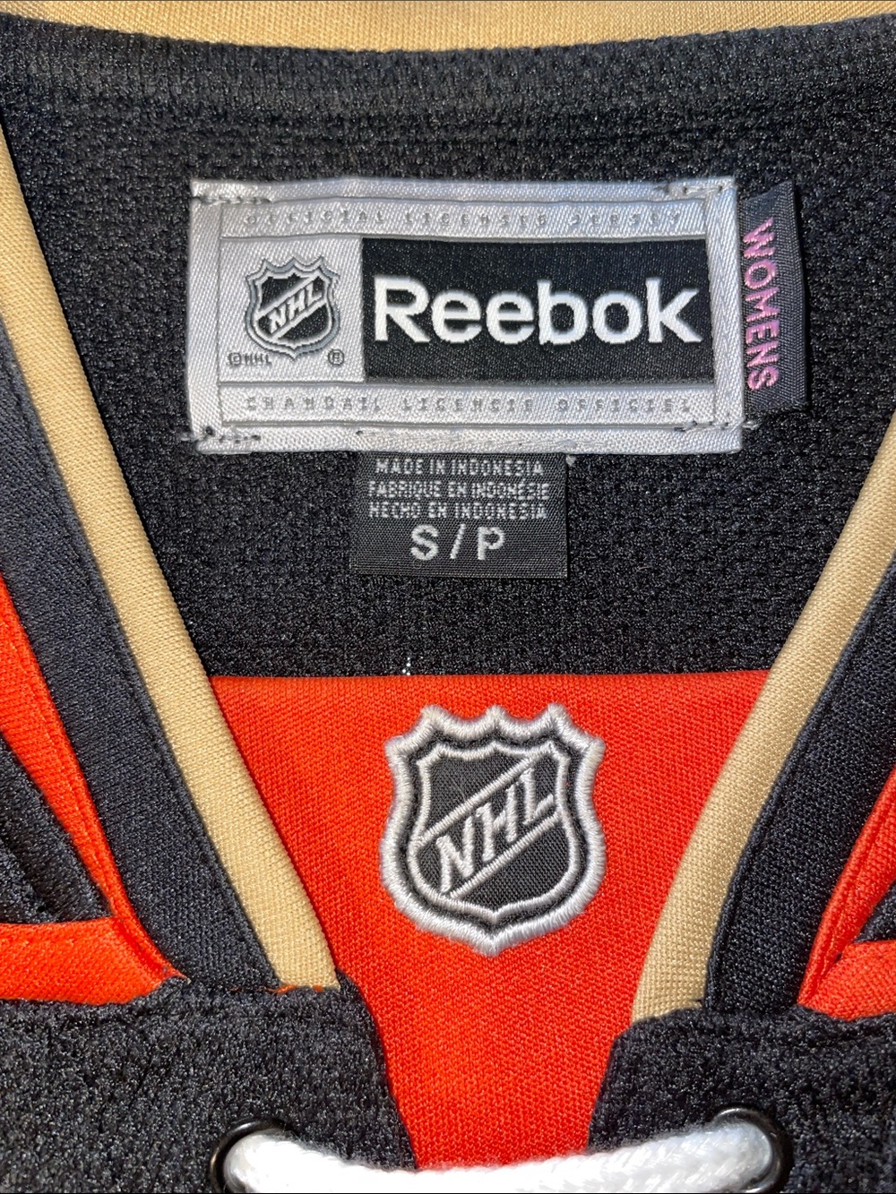 Reebok Anaheim Ducks Captain NHL Jersey - Black, Orange & White - Picture 7 of 7